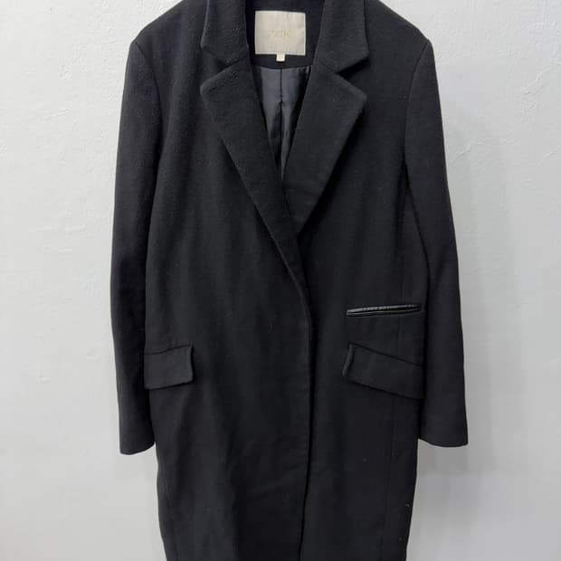 정품) maje 마쥬 가죽 디테일 모직 코트 1