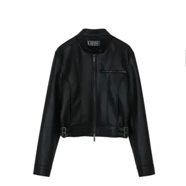 보헤미안서울 매트 레더 바이커 자켓