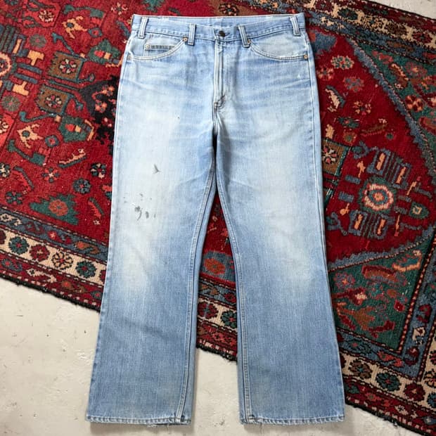70's USA Made 빈티지 리바이스 517 오렌지탭 부츠컷 데님