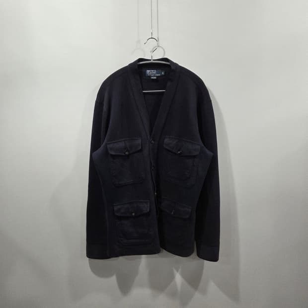 폴로랄프로렌 엘보우 패치 코튼 가디건 M