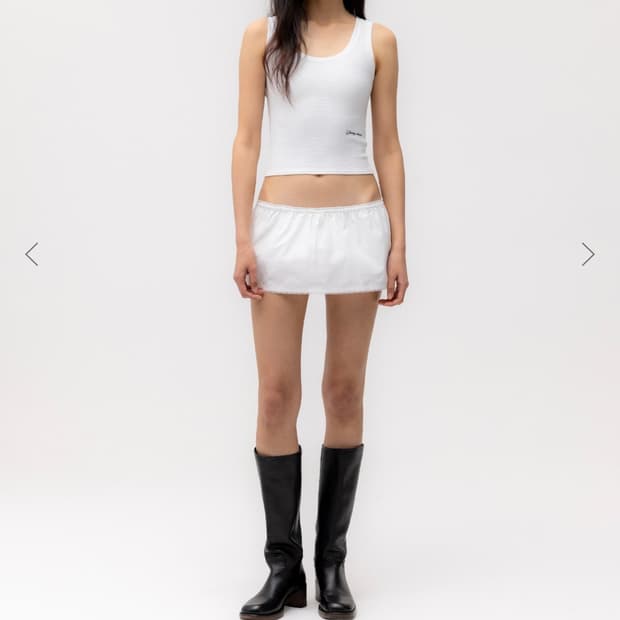 글로니 G CLASSIC LACE-UP MINI SKIRT (WHITE)