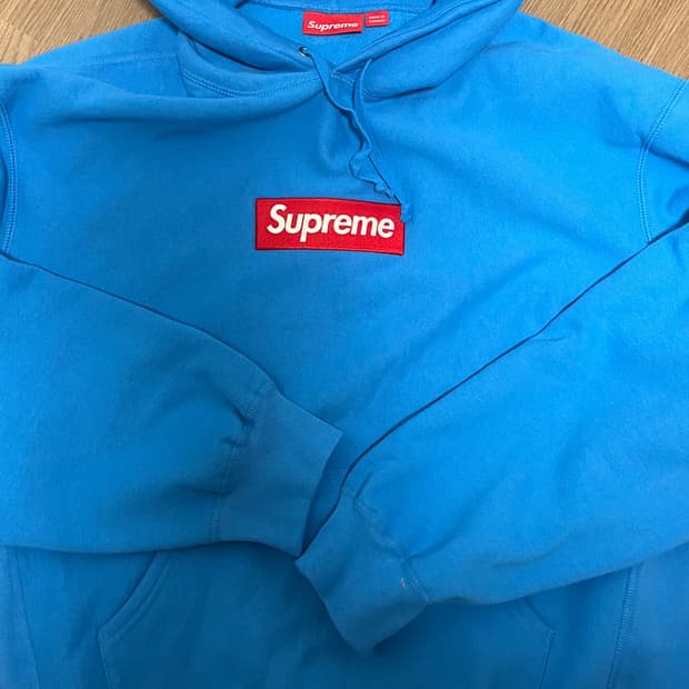 슈프림 박스로고 후드 스웨트셔츠 시안 -25FW (xl)