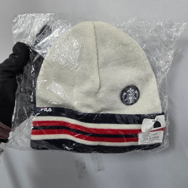 새상품 휠라 X 스타벅스 콜라보 리버시블 양면 비니 모자