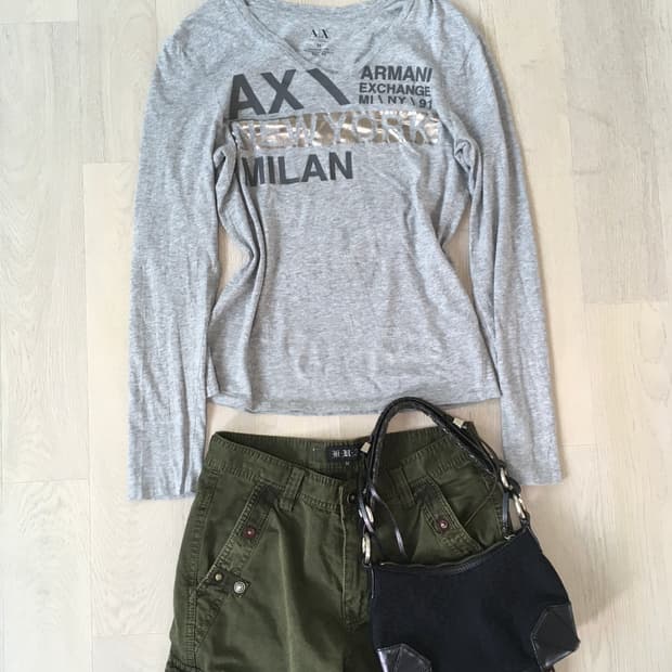 Armani exchange printing long sleeve