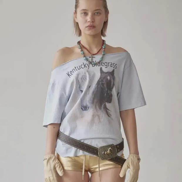 스컬프터 오프숄더 티 Sheriff Cut Out Tee