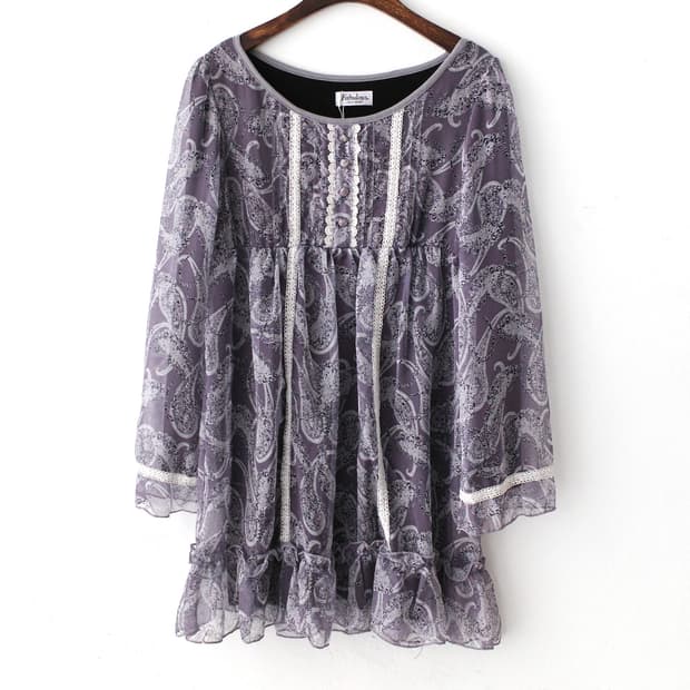 cecil mcbee) paisley long blouse