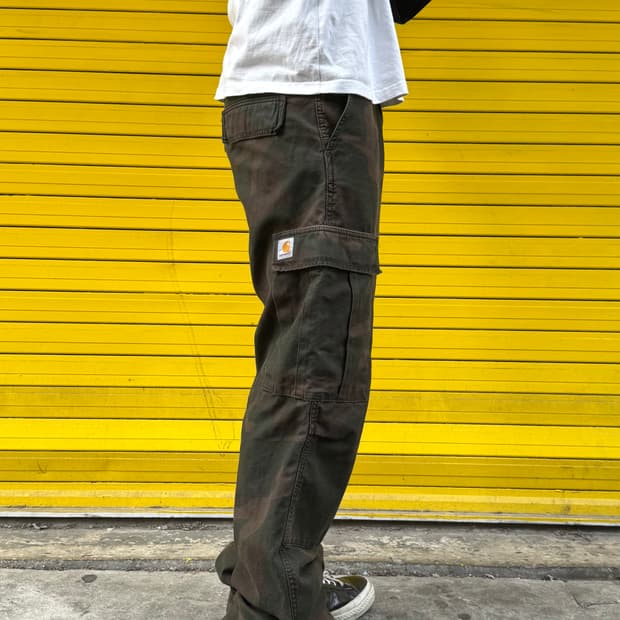 칼하트 WIP 카모플라쥬 카고 팬츠 32