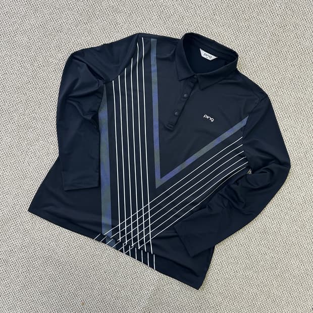 105 핑 긴팔 카라 티셔츠 0423D