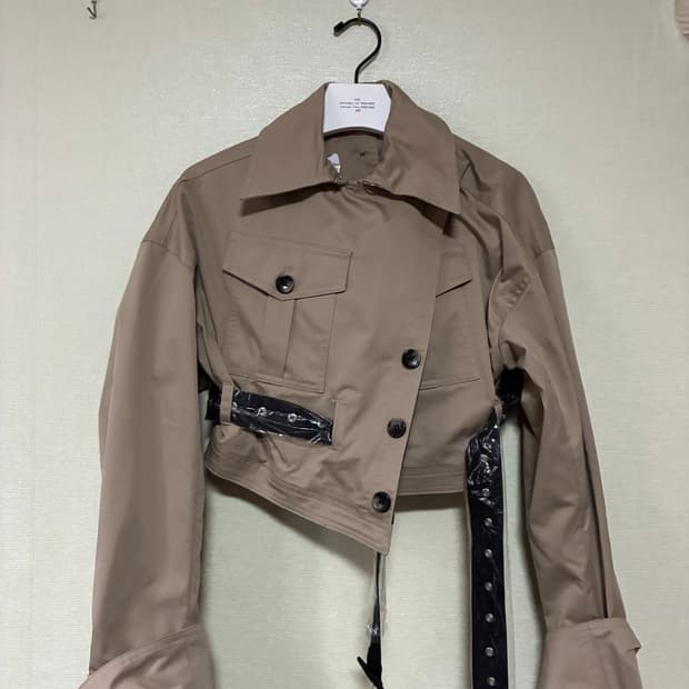 무배 H&M rokh 크롭트 트윌 자켓 새상품