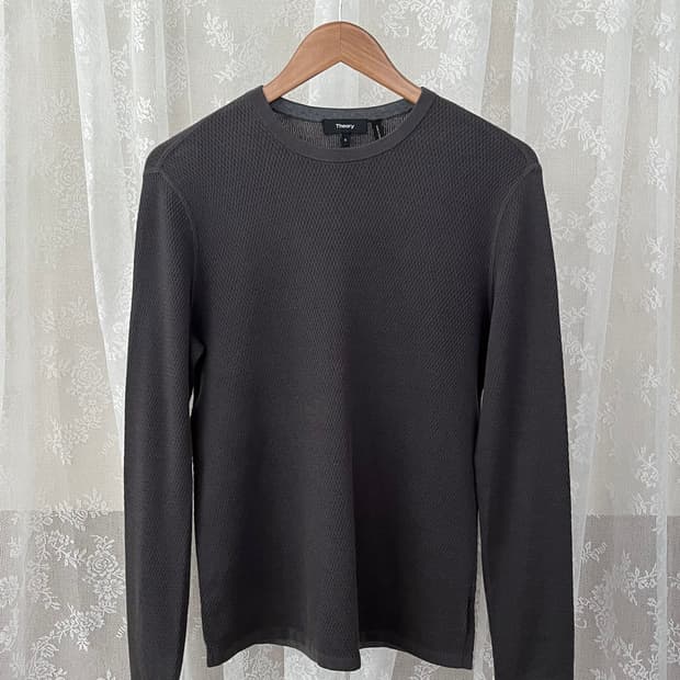 S) 띠어리 Theory 코튼 니트 차콜