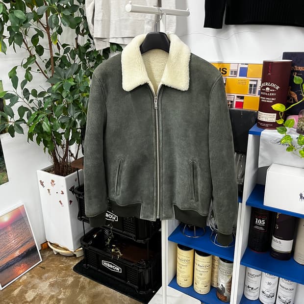 REISS 리스 양가죽 무스탕 L