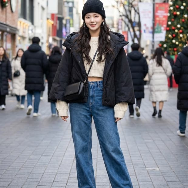 유니클로 +J (질샌더) 하이브리드 다운 자켓 블랙