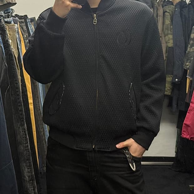 크리스찬 디올 스포츠 오블리크 블루종 봄버 자켓 항공 점퍼 100 블랙