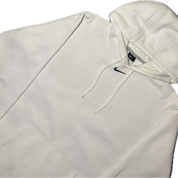 나이키 화이트 후드키 (블랙 스우쉬) L