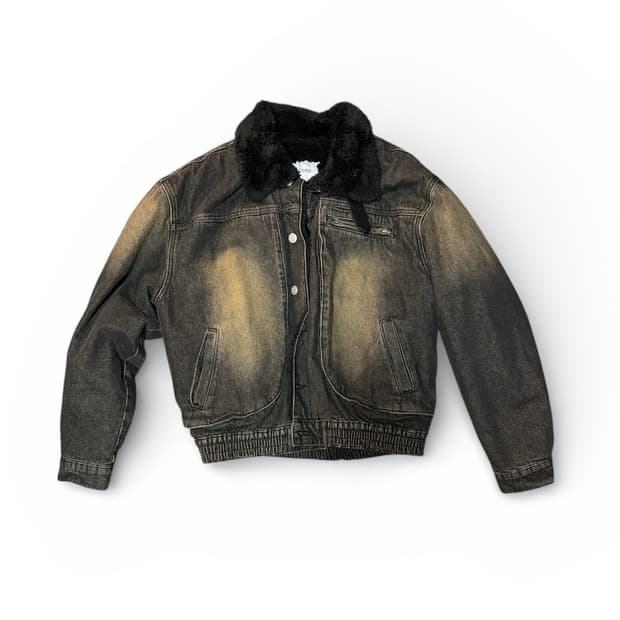 액스톤즈 XJ122 쉐르파 무톤 데님 워크 자켓 (BLACK)