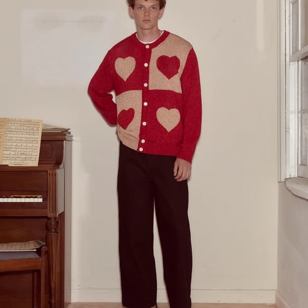 [M,L]보디 BODE Lamé Hearts 가디건