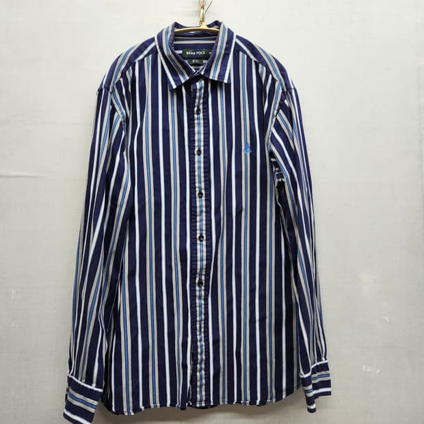 빈폴 로고자수 스트라이프 셔츠 105(XL)