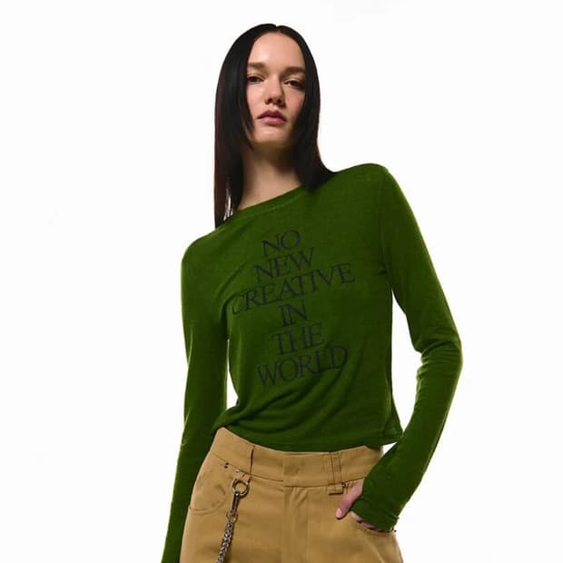 커렌트 롱 슬리브 그린 티 (제니착용) 