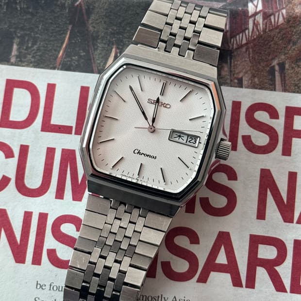 Seiko 세이코 Chronos 스퀘어 데이-데이트