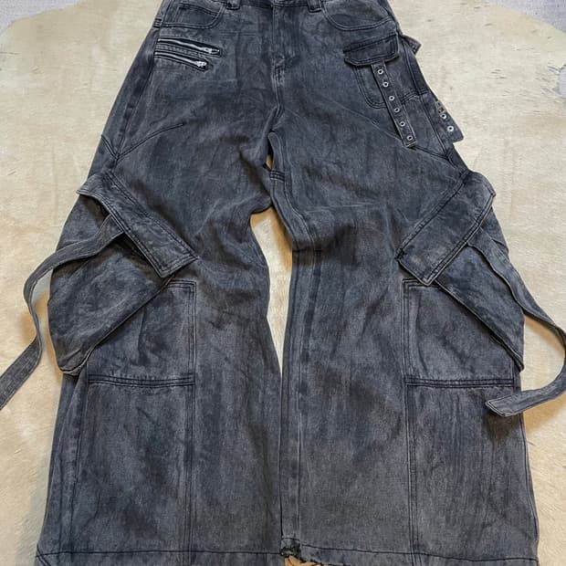 발렌맛 멀티포켓 와이드카고팬츠