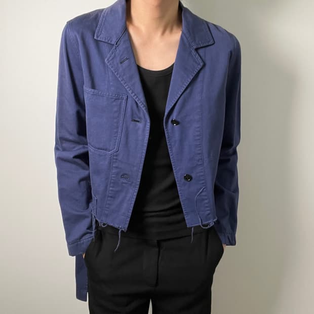 16SS 꼼데가르송 간류 언발란스 데미지 롱 자켓 M