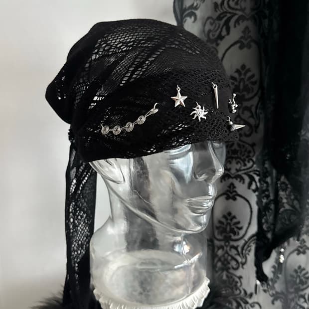 메이드 커스텀 시스루 듀렉 헤어두건 반다나