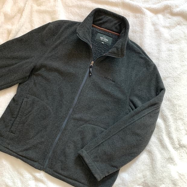 빈티지 FIRST DOWN 양털 안감 플리스 집업 자켓