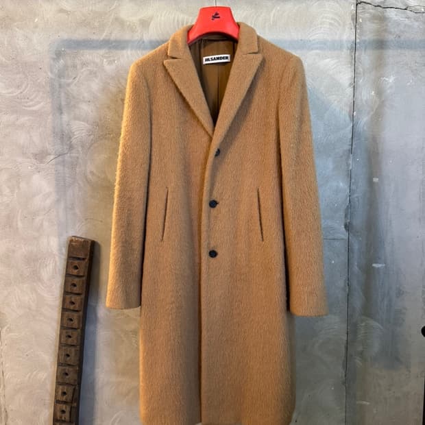 질샌더 카멜헤어 코트 55