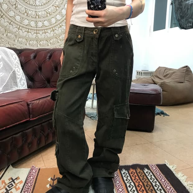 빈티지 카키 카고팬츠