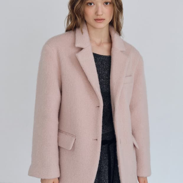 (새상품) 릴리코츠 페이브 알파카자켓 _ 핑크