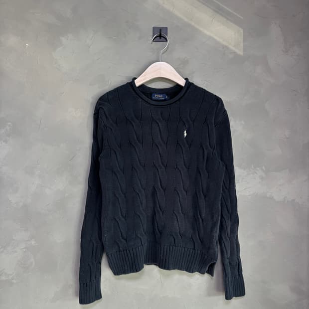 폴로 랄프로렌 꽈배기 니트 네이비