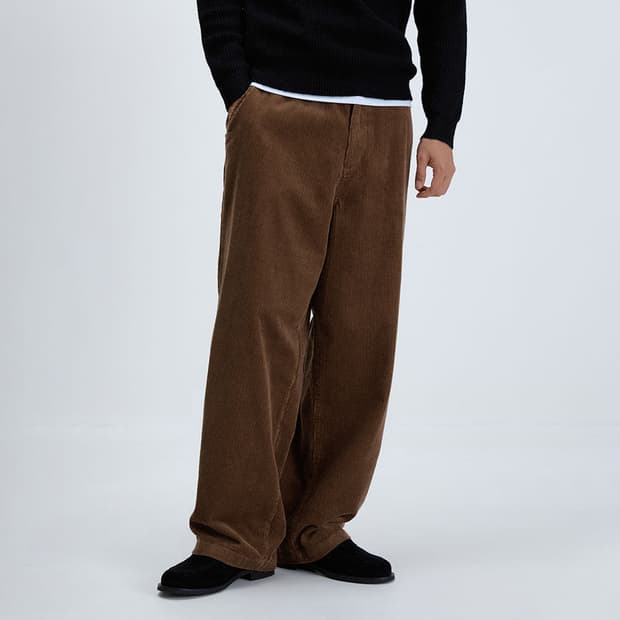 스파오 와이드 코듀로이 팬츠 32 브라운 새상품
