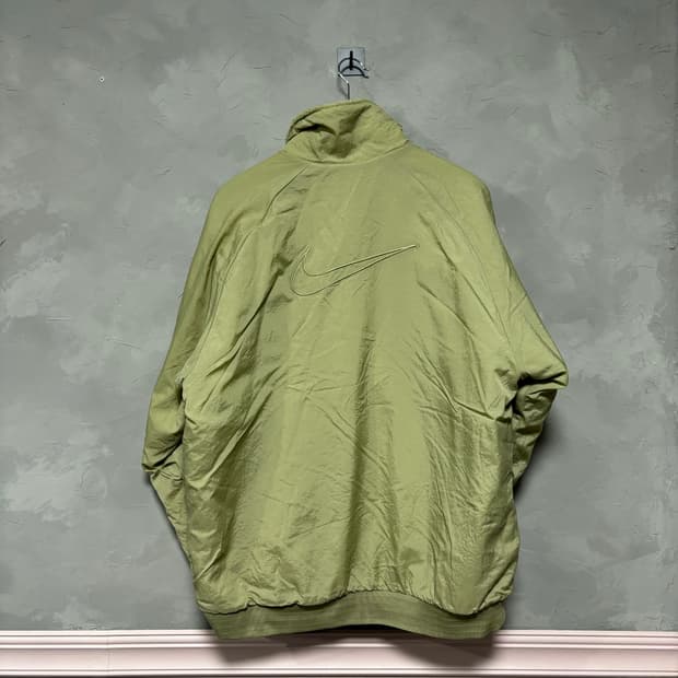 나이키 스우시 양면 후리스 바람막이 자켓 카키 올리브