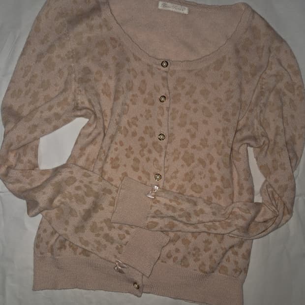 갸루깔 호피가디건