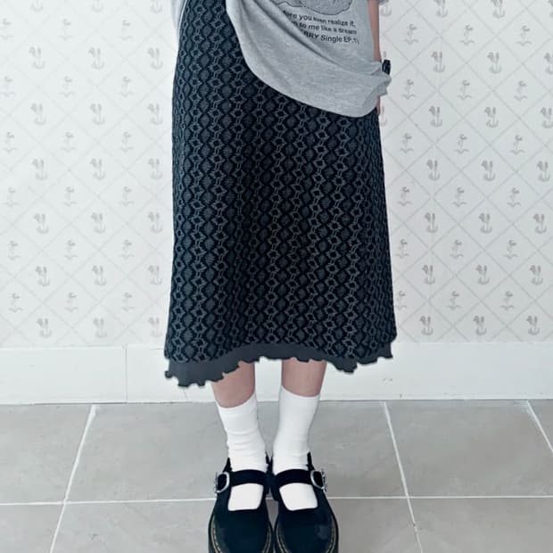 원더비지터 레이스 롱스커트