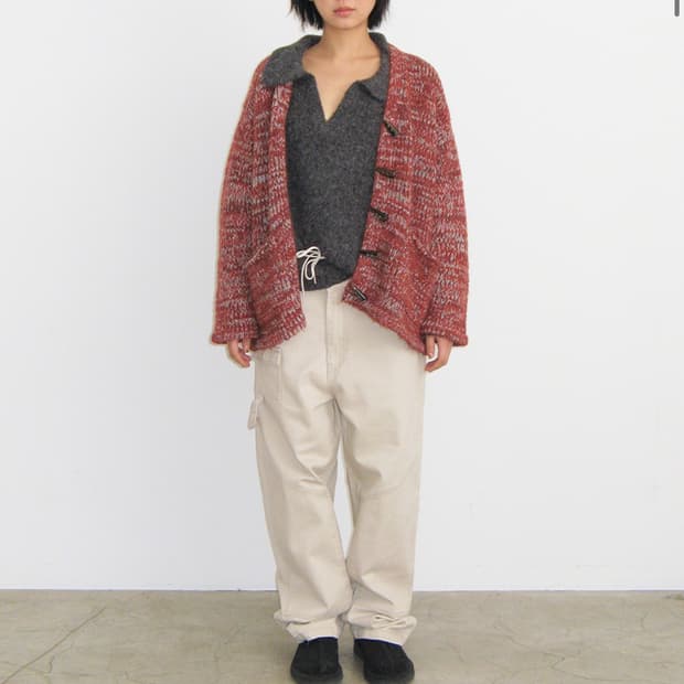 플리즈프로젝트 치카노 가디건 레드믹스