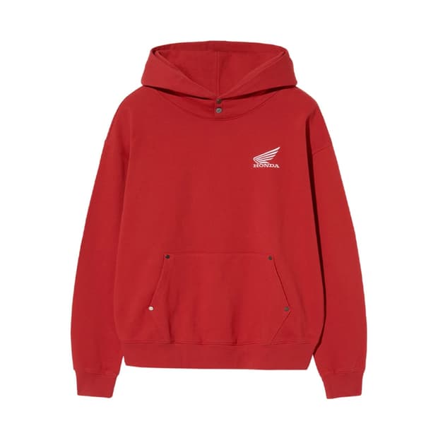 혼다 스몰 윙 리벳 포인트 후디 레드