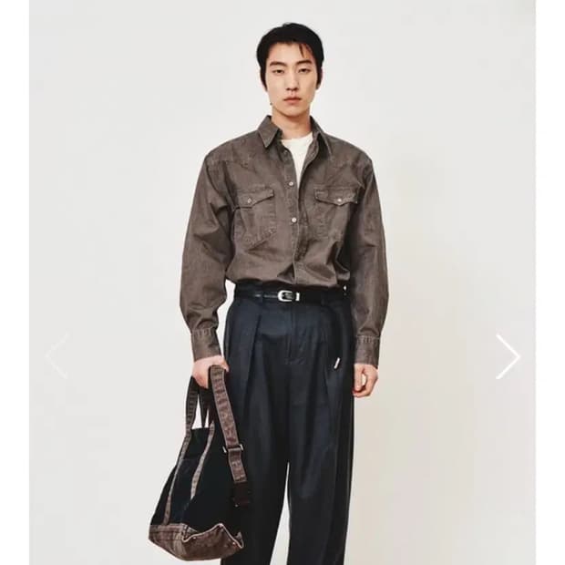 [M] 아트이프액츠 워시드 웨스턴 셔츠