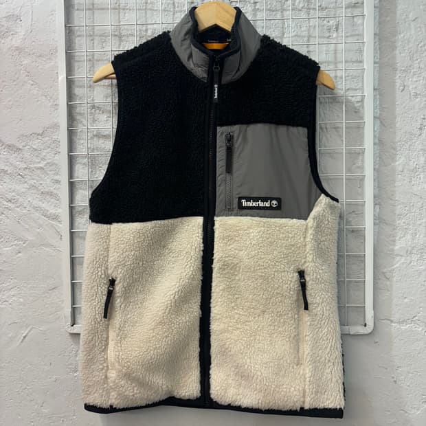 팀버랜드 배색 플리스 베스트 자켓 M