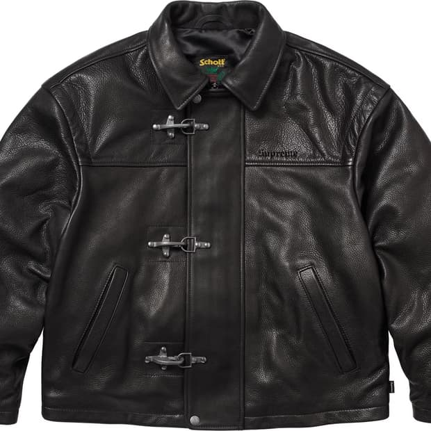 슈프림 쇼트 레더 클립 자켓