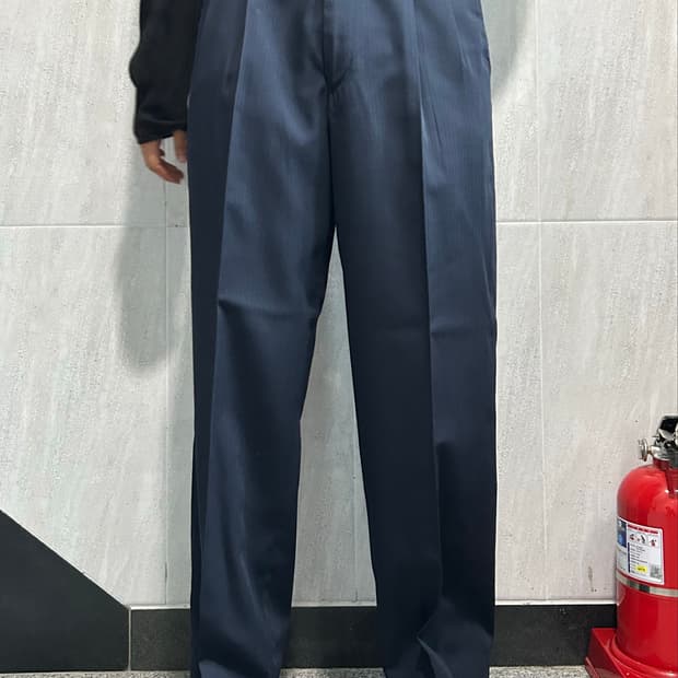 요지 야마모토 y’s for man 핀 스트라이프 투턱 트라우저