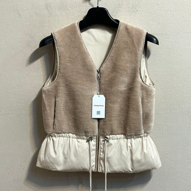 프렌비 퍼 패딩 베스트