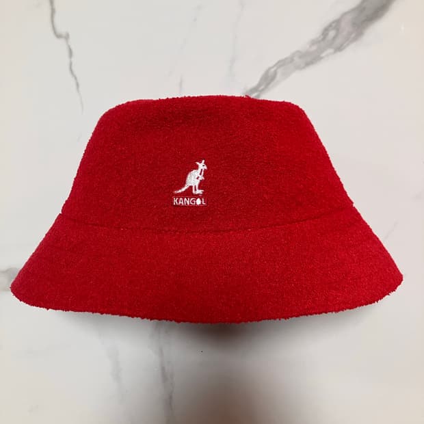 Y2K 대대장 캉골 테리 버킷햇 새제품 쨍한 레드 효리템