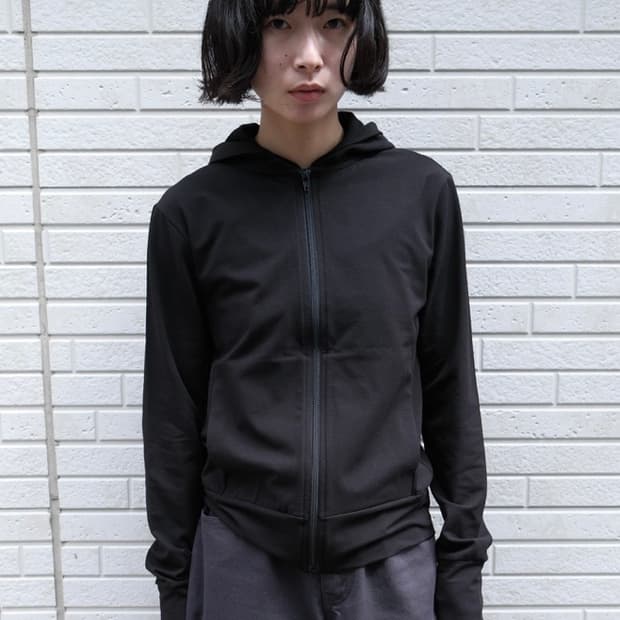 soft hoodie zip-up black