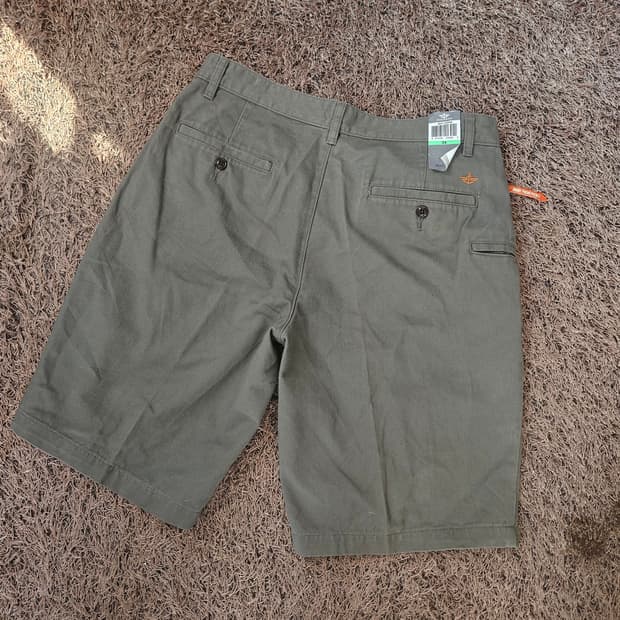 (새상품)DOCKERS in USA 코튼 시그니쳐 자수 반바지 34