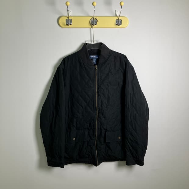 90's 폴로 랄프로렌 블랙 다이아몬드 퀄팅 자켓 L