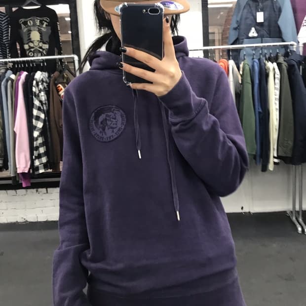 디젤 인디언 퍼플 후드티