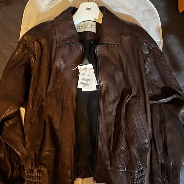 렉토 하이넥 레더 자켓