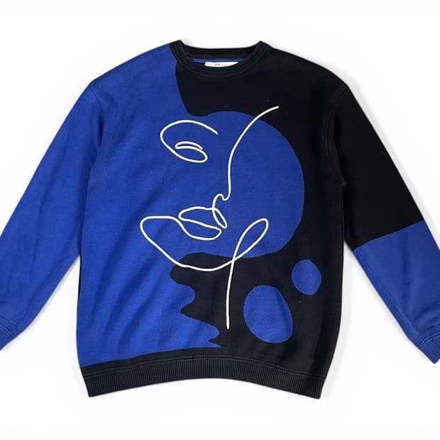 지오송지오 페이스 드로잉 니트 맨투맨 105