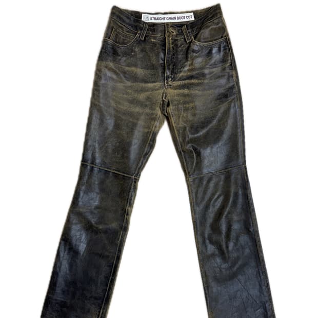 GAP 갭 스트레이트 레더 부츠컷 팬츠